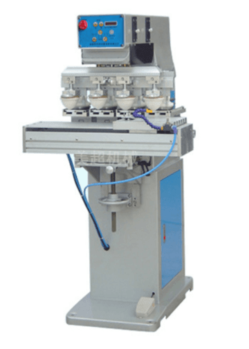 Four-color shuttle pad printing machine